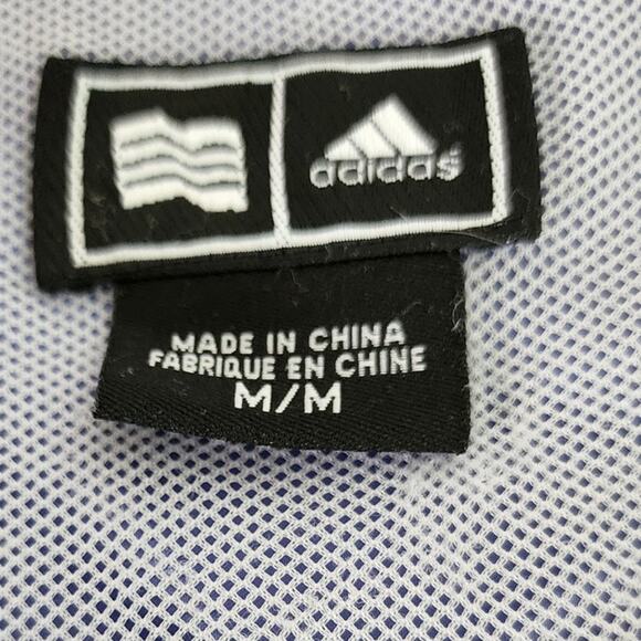 Vtg Adidas Climaproof Long Sleeve Zippered Blue Windbreaker w/ Pockets Women Med - Picture 7 of 13